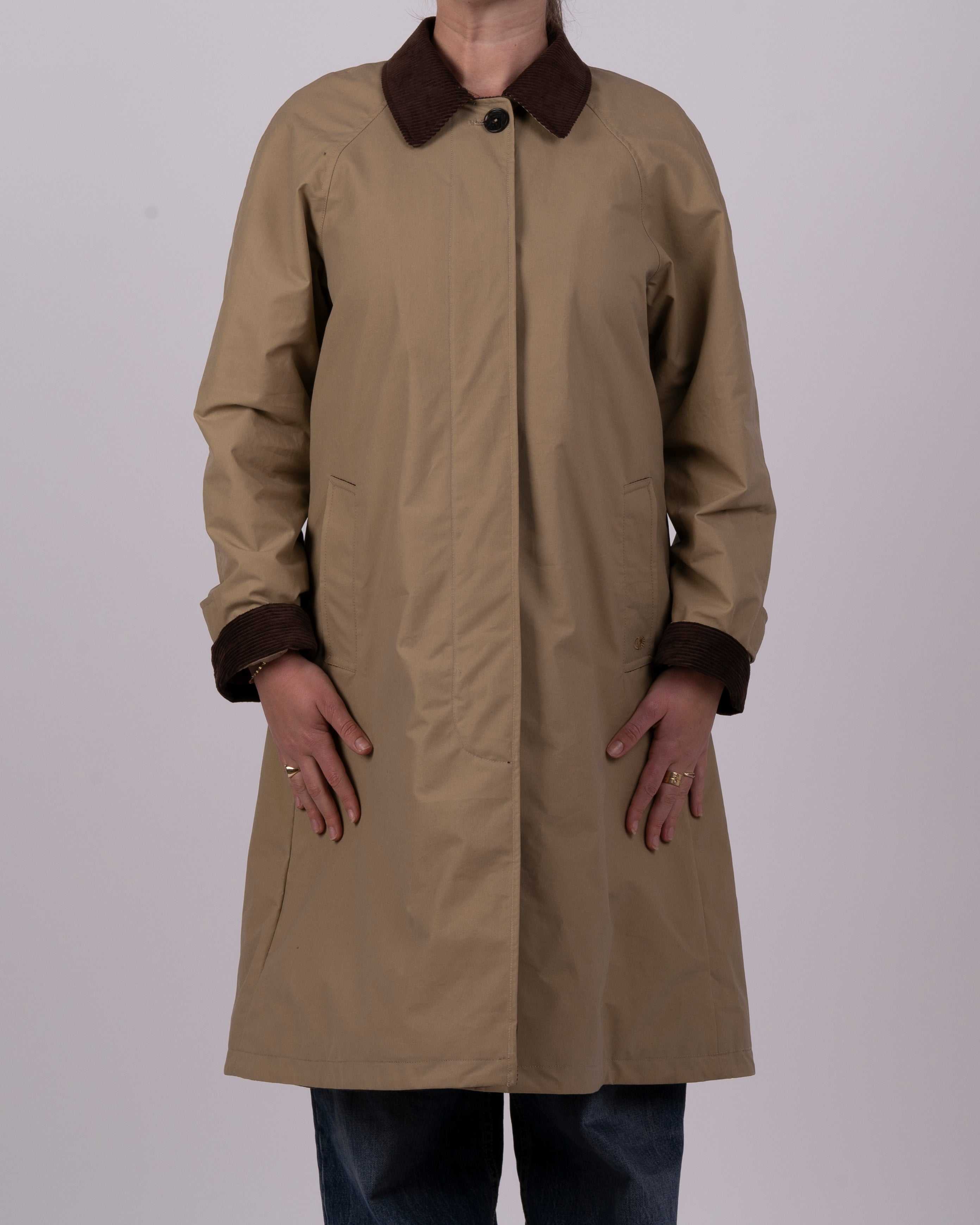 Batch LDN Women's Beige Waxed Canvas Overcoat