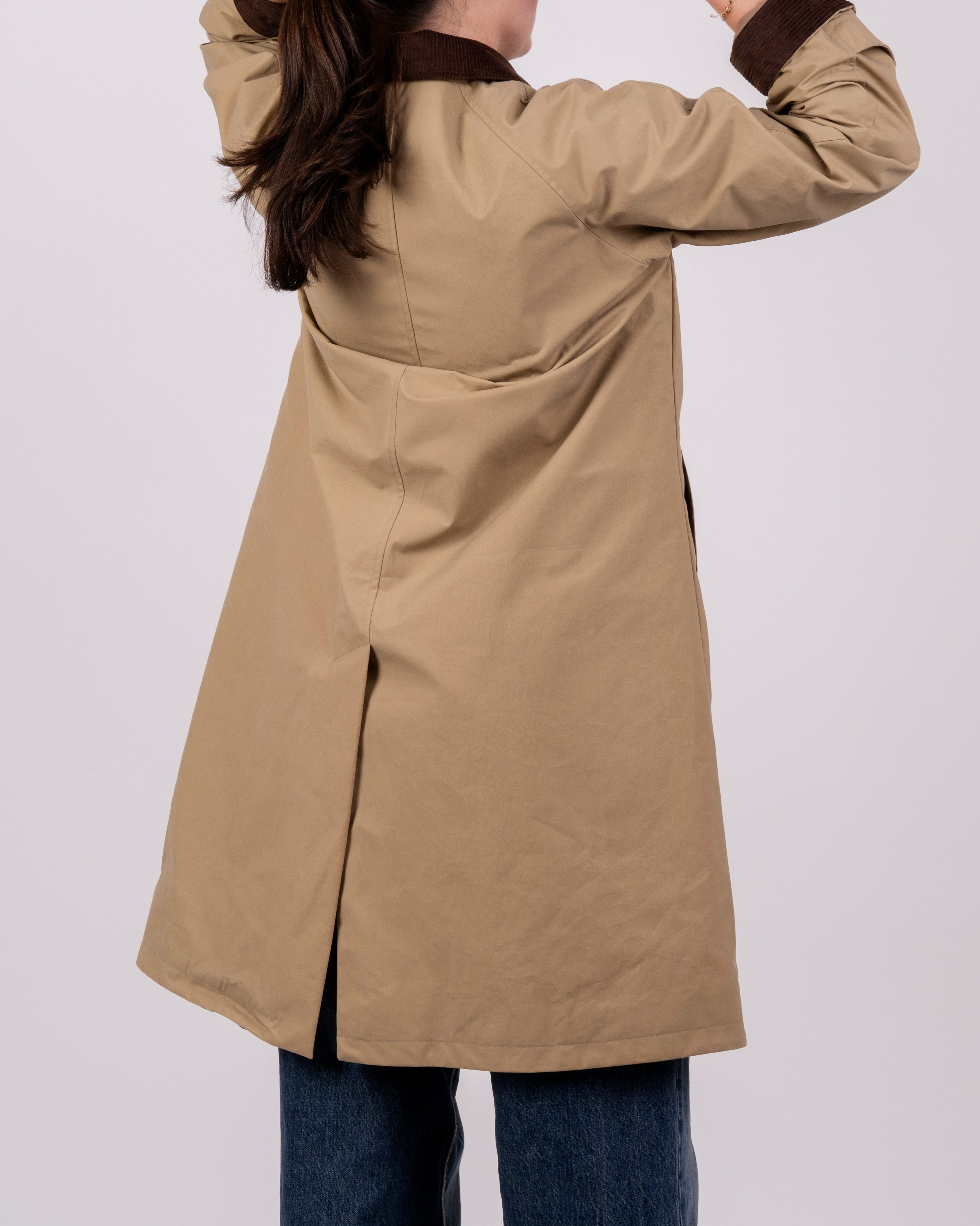 Batch LDN Women's Beige Waxed Canvas Overcoat