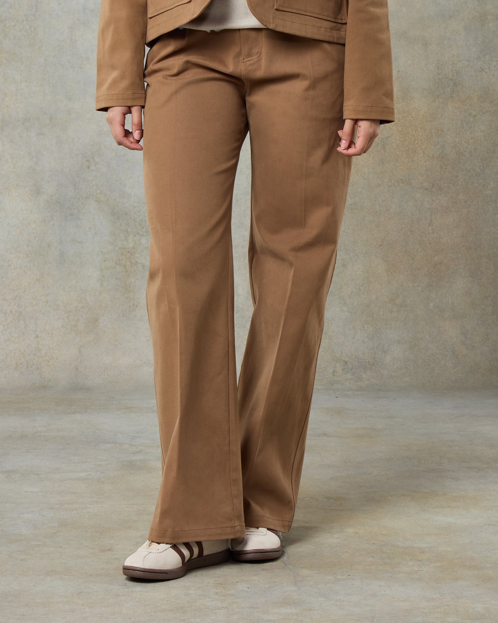 Batch LDN Women's Mocha Brown Cotton Trousers