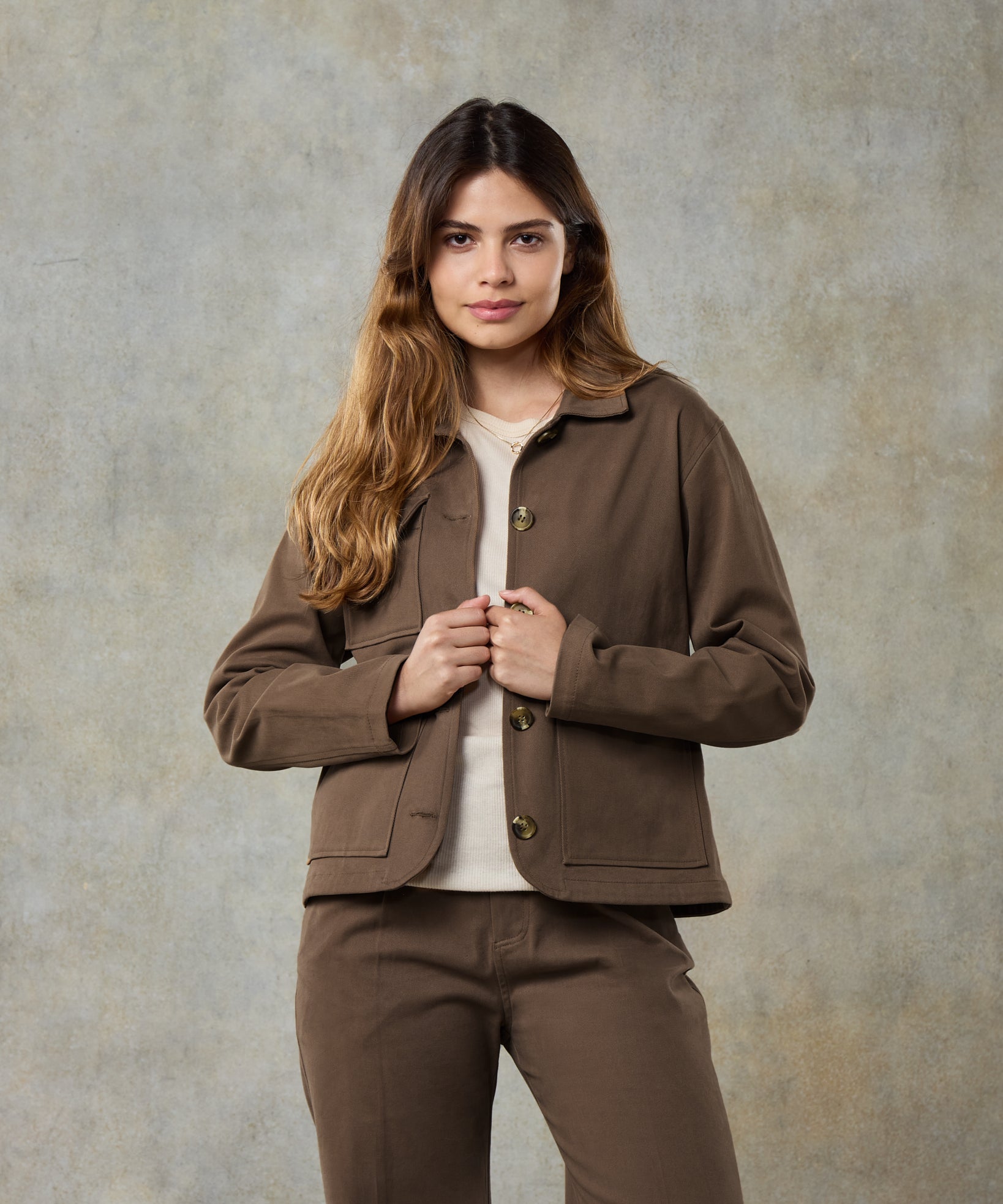 Batch LDN Women's Mocha Cotton Jacket