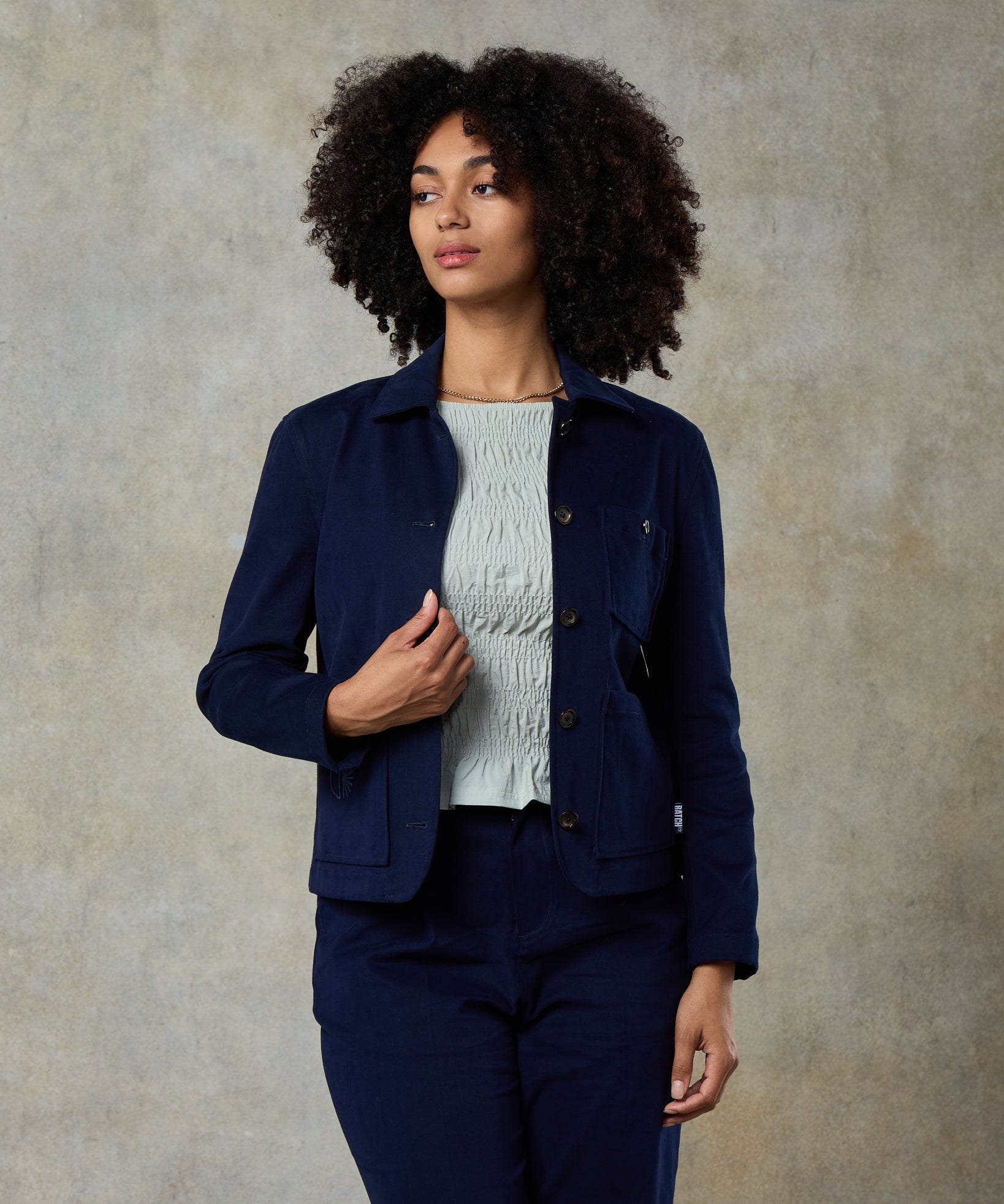 Batch LDN Women's Pacific Blue Cotton Jacket