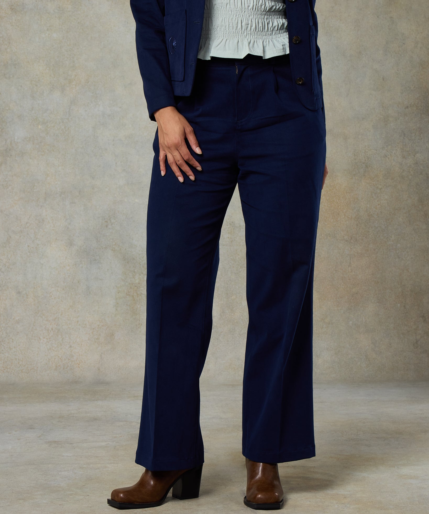 Batch LDN Women's Pacific Blue Cotton Trousers