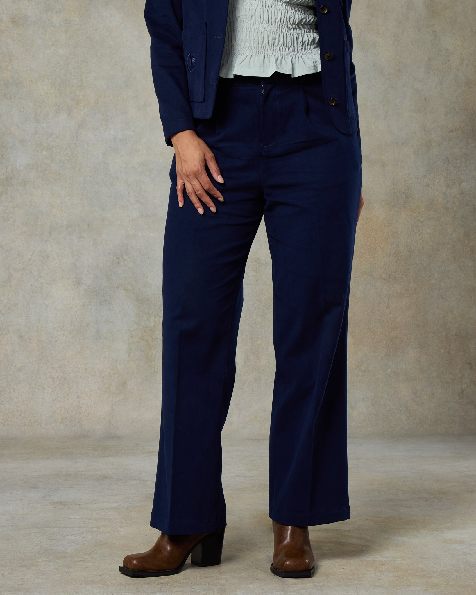 Batch LDN Women's Pacific Blue Cotton Trousers