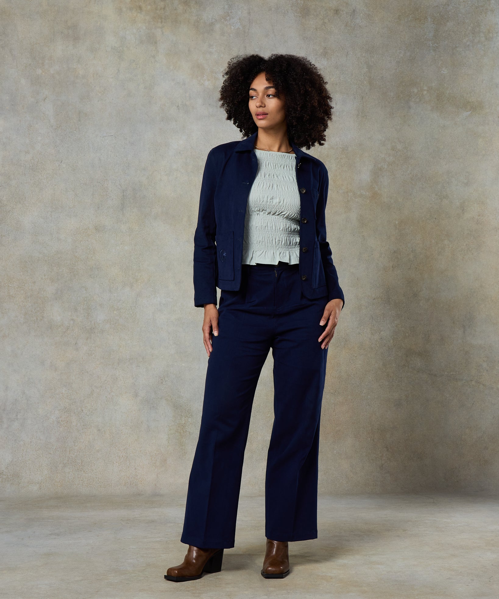 Batch LDN Women's Pacific Blue Cotton Trousers