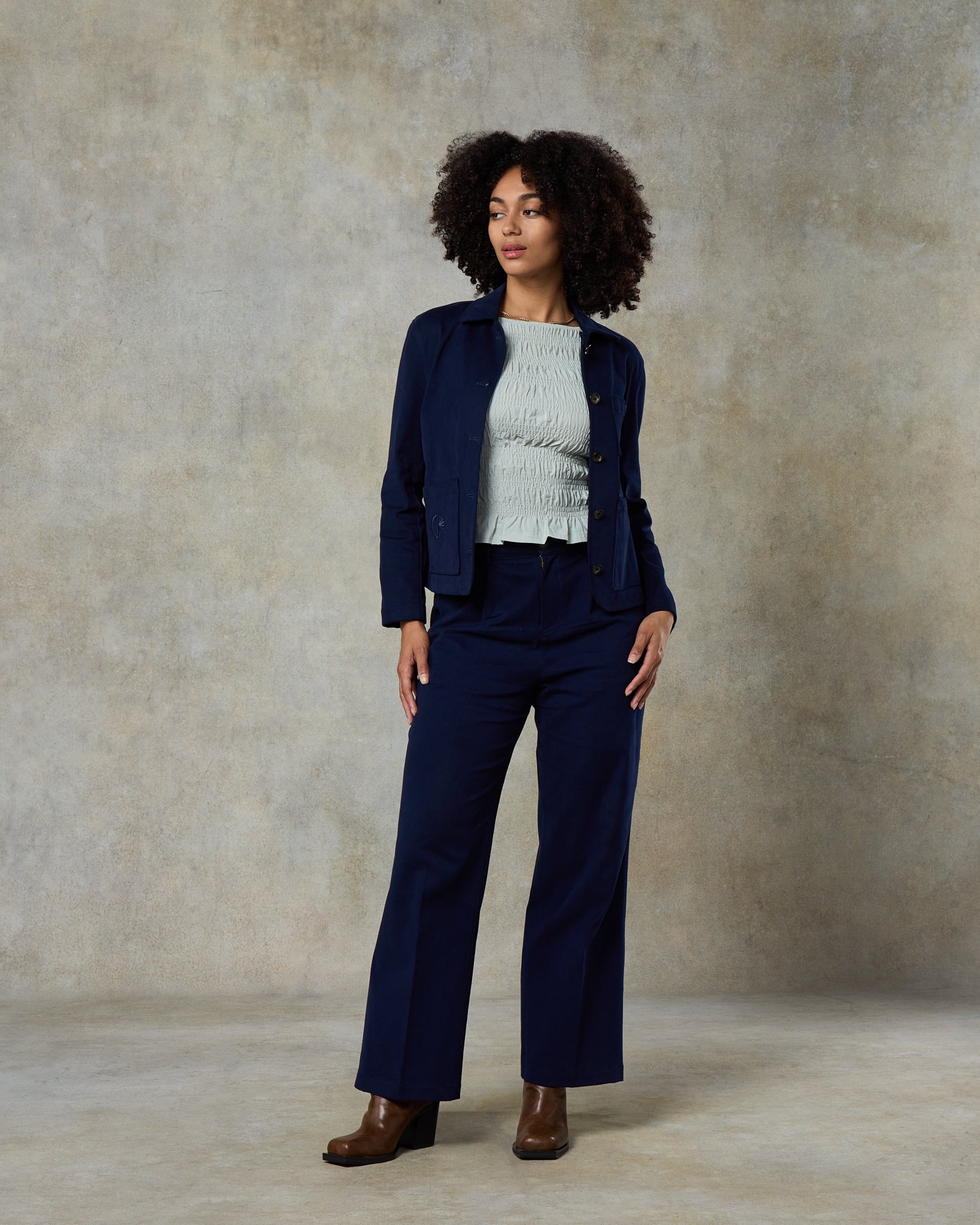 Batch LDN Women's Pacific Blue Cotton Trousers