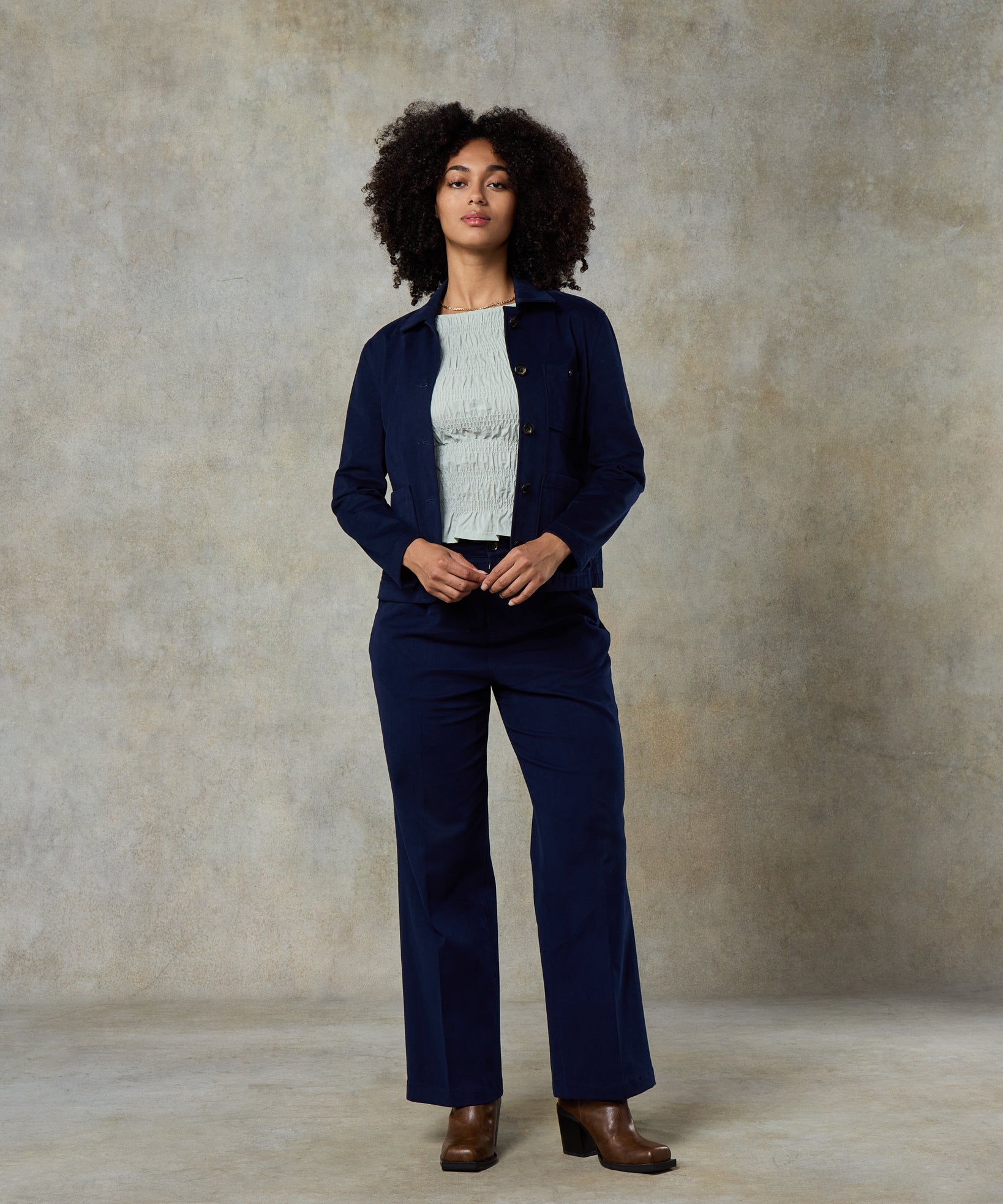 Batch LDN Women's Pacific Blue Cotton Trousers