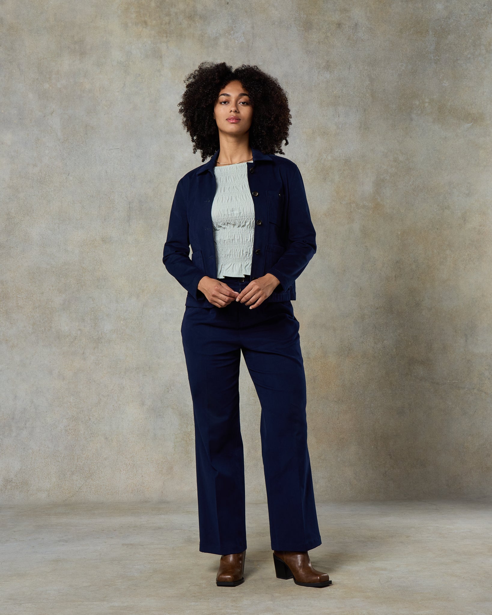 Batch LDN Women's Pacific Blue Cotton Trousers